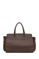 Women's Brown Long Strap Suede Shoulder Bag with Accessories | Derimod