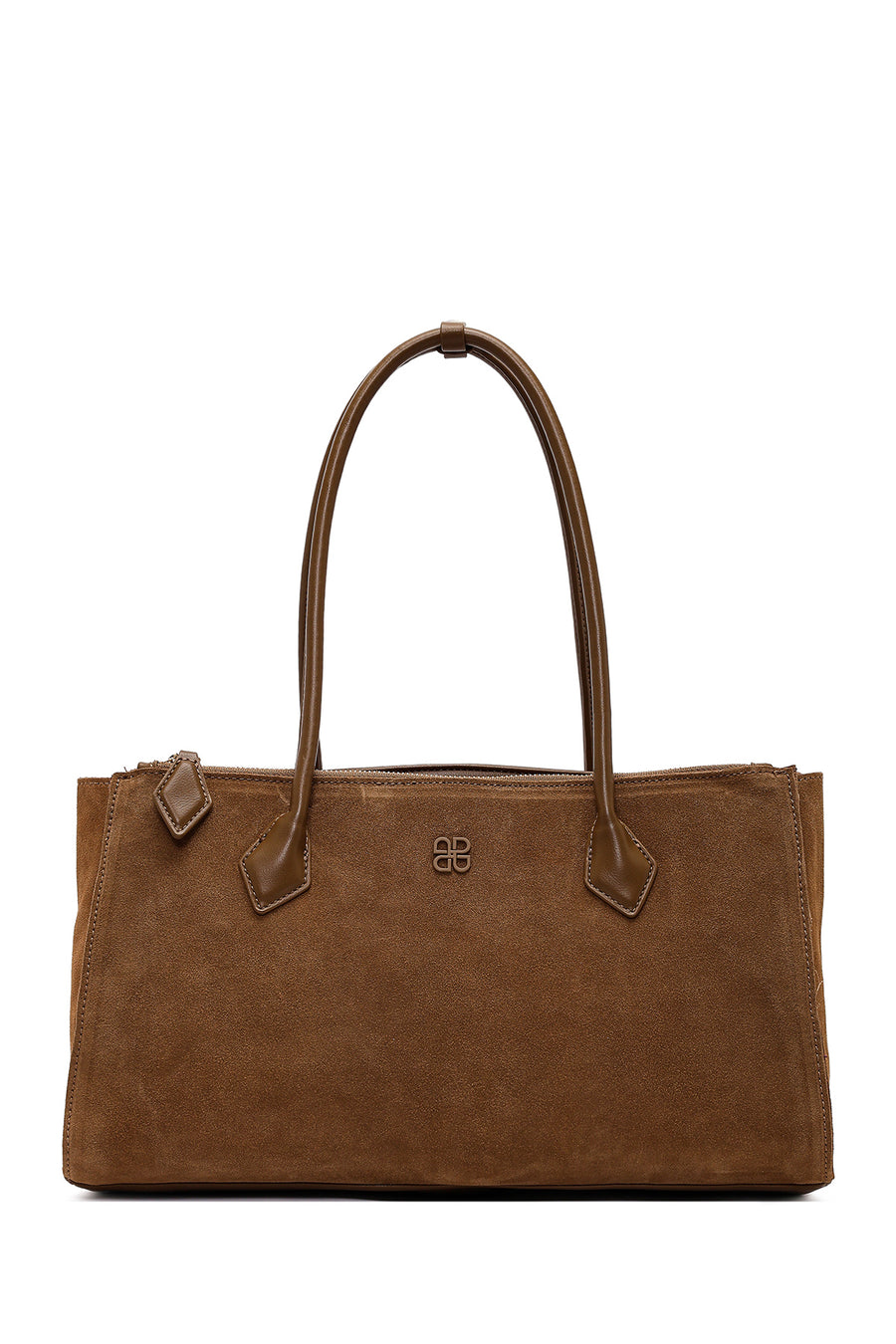 Women's Camel Charm Suede Shoulder Bag