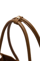Women's Camel Charm Suede Shoulder Bag | Derimod