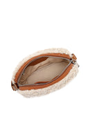 Women's Cream Long Strap Plush Crossbody Bag | Derimod
