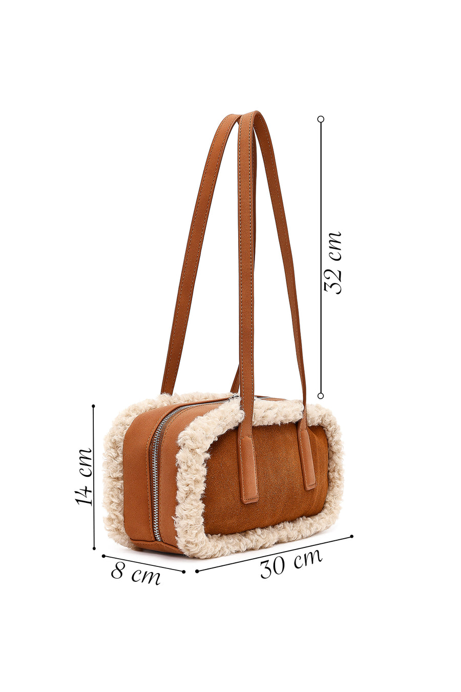 Women's Tan Suede Shoulder Bag
