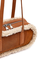 Women's Tan Suede Shoulder Bag | Derimod