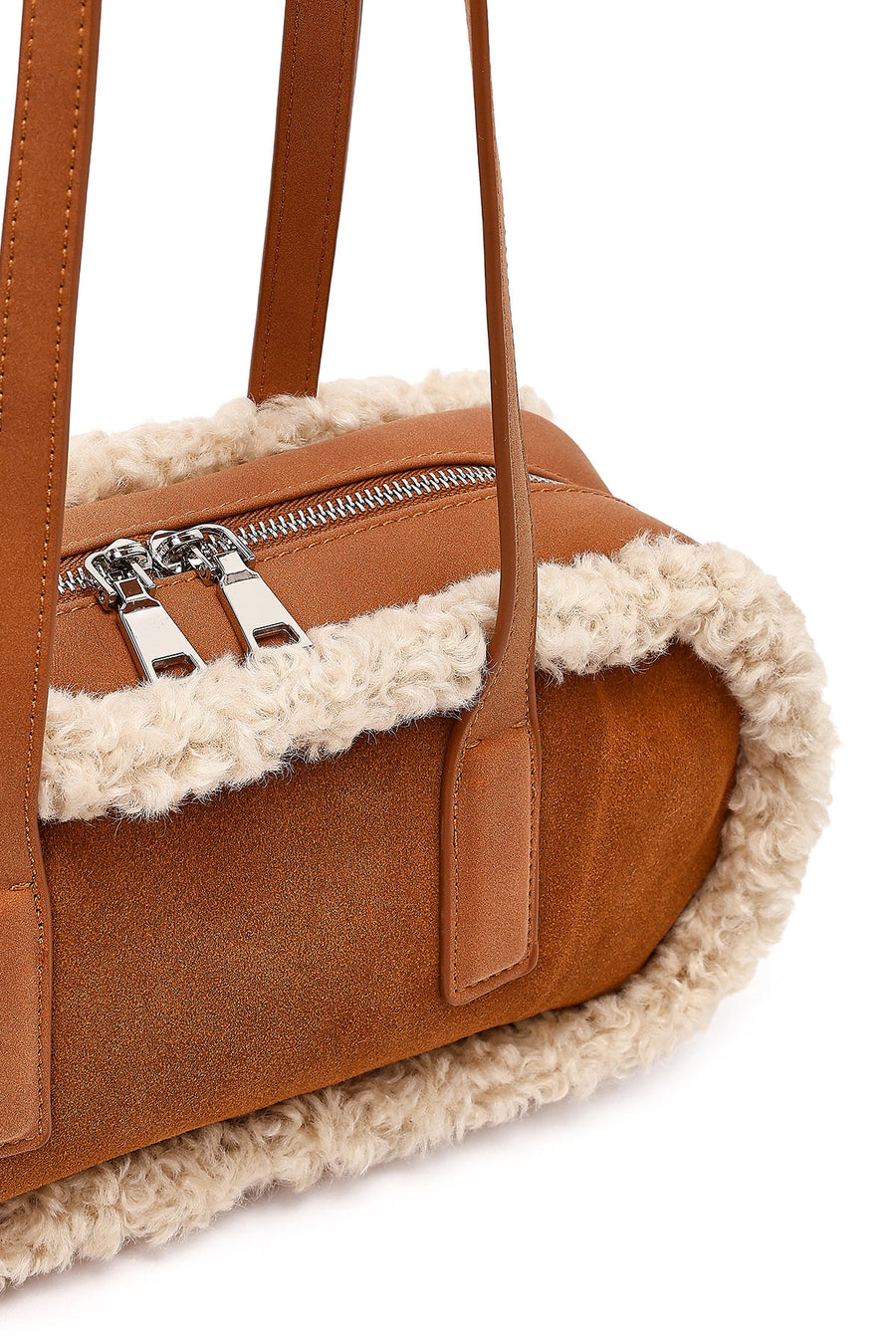 Women's Tan Suede Shoulder Bag