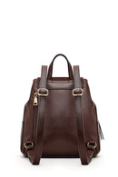 Women's Brown Tassel Suede Leather Backpack | Derimod