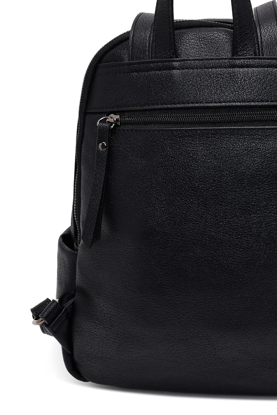 Women's Black Backpack with Accessories