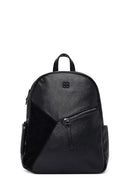 Women's Black Backpack with Accessories | Derimod