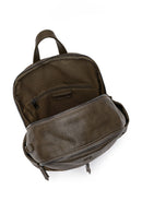 Women's Khaki Backpack with Accessories | Derimod