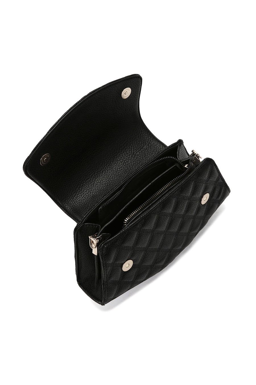Kadın Siyah Uzun Zincir Askılı Kapitone Mini Omuz Çantası
