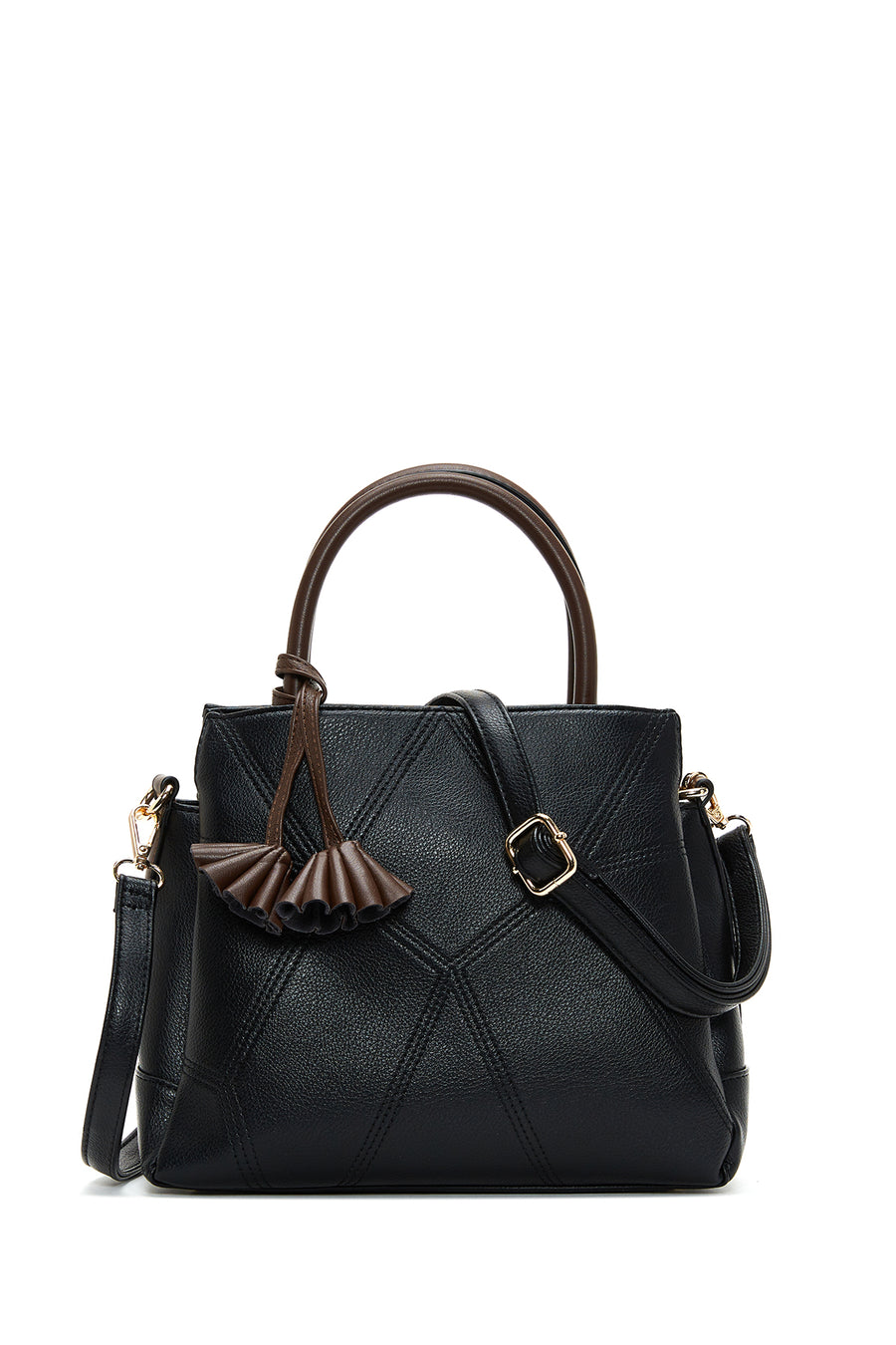 Women's Black Long Strap Accessory Detailed Handbag 25WBD2626FT | Derimod