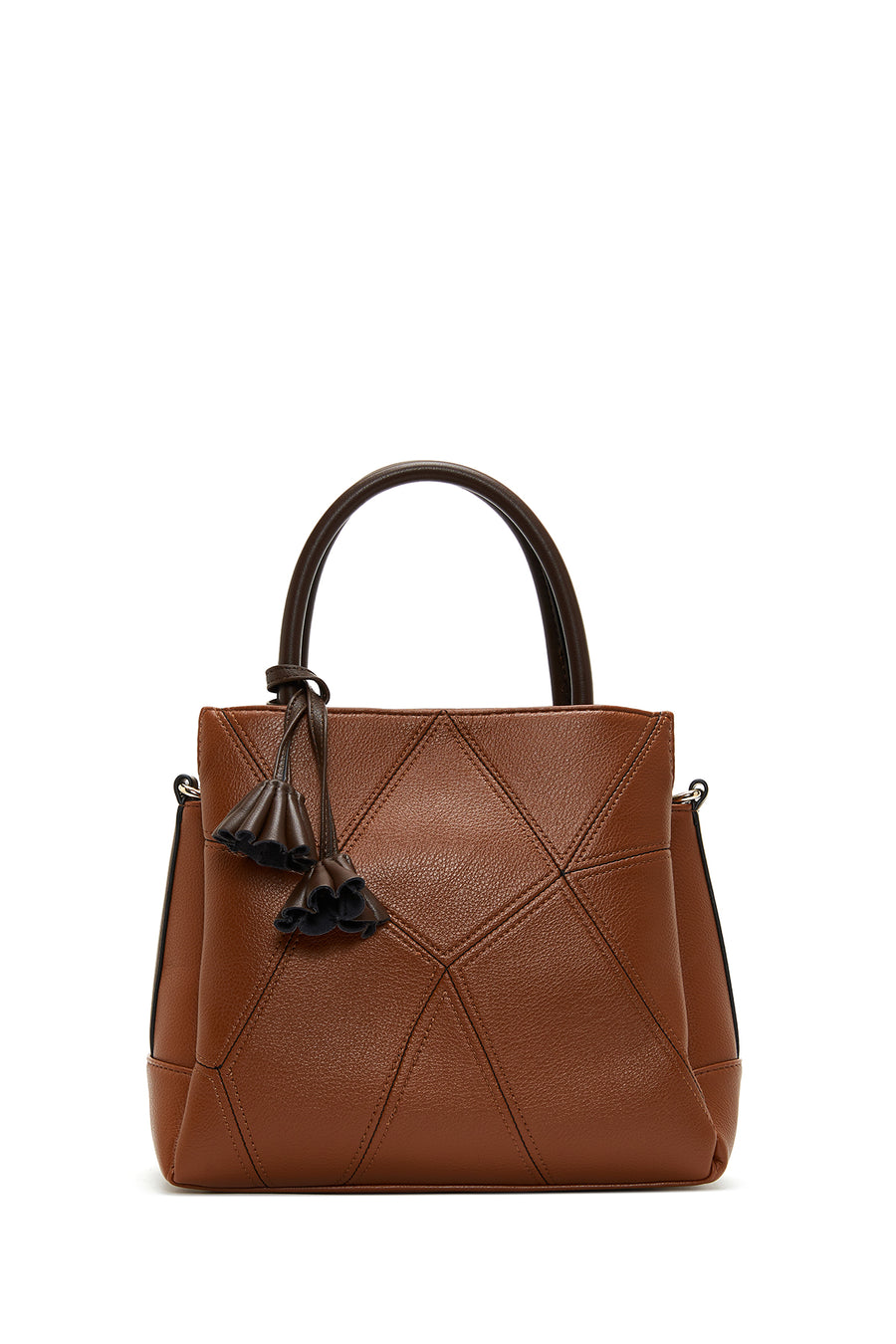 Women's Tan Long Strap Accessory Detailed Shoulder Bag