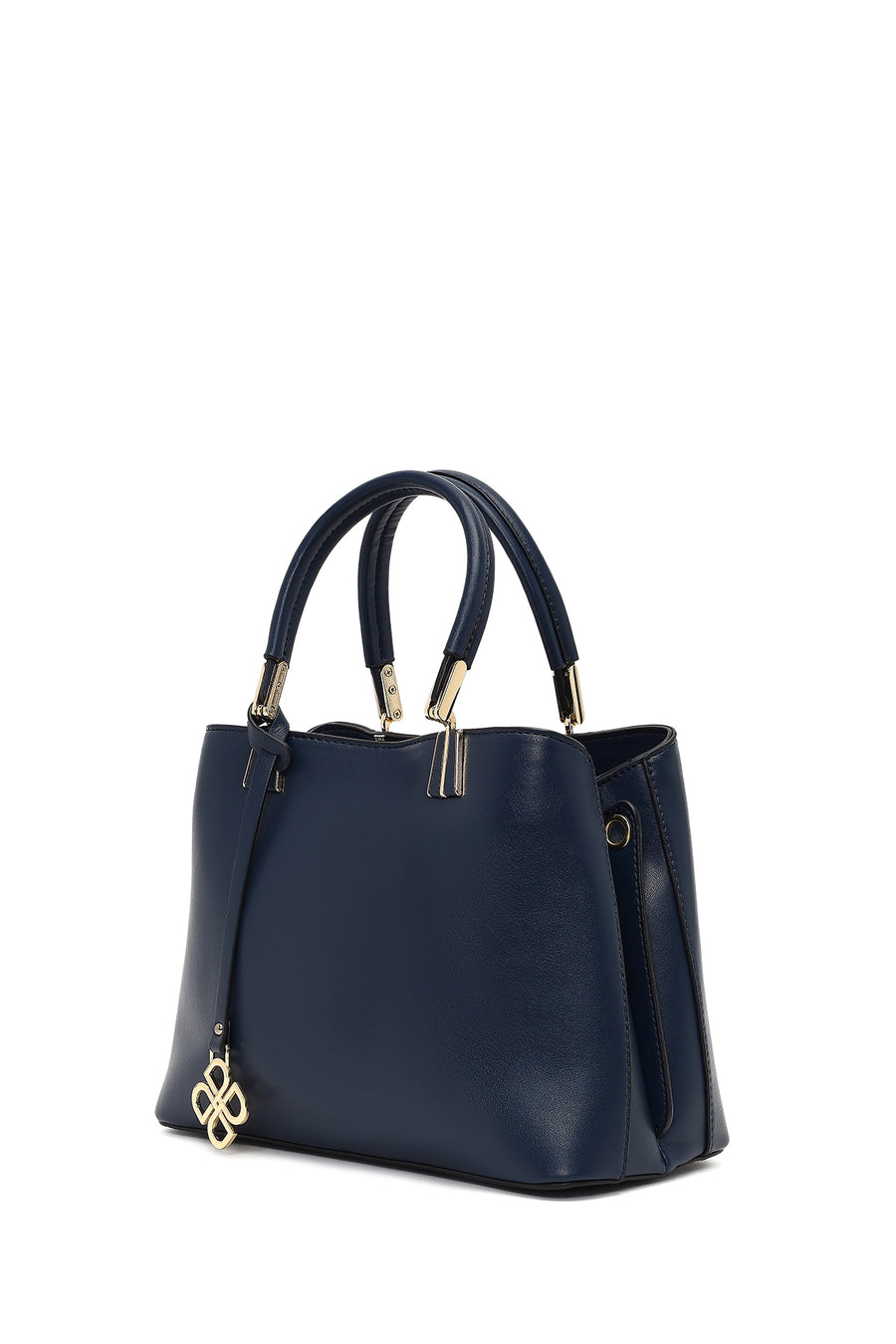 Women's Navy Blue Long Strap Accessory Detailed Shoulder Bag