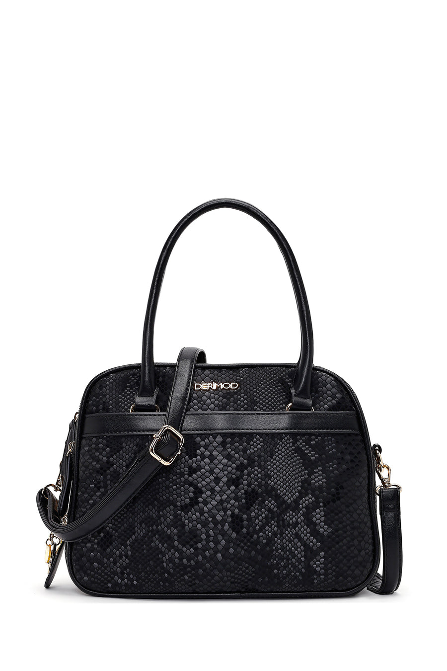 Women's Black Long Strap Printed Shoulder Bag 25WBD262826 | Derimod