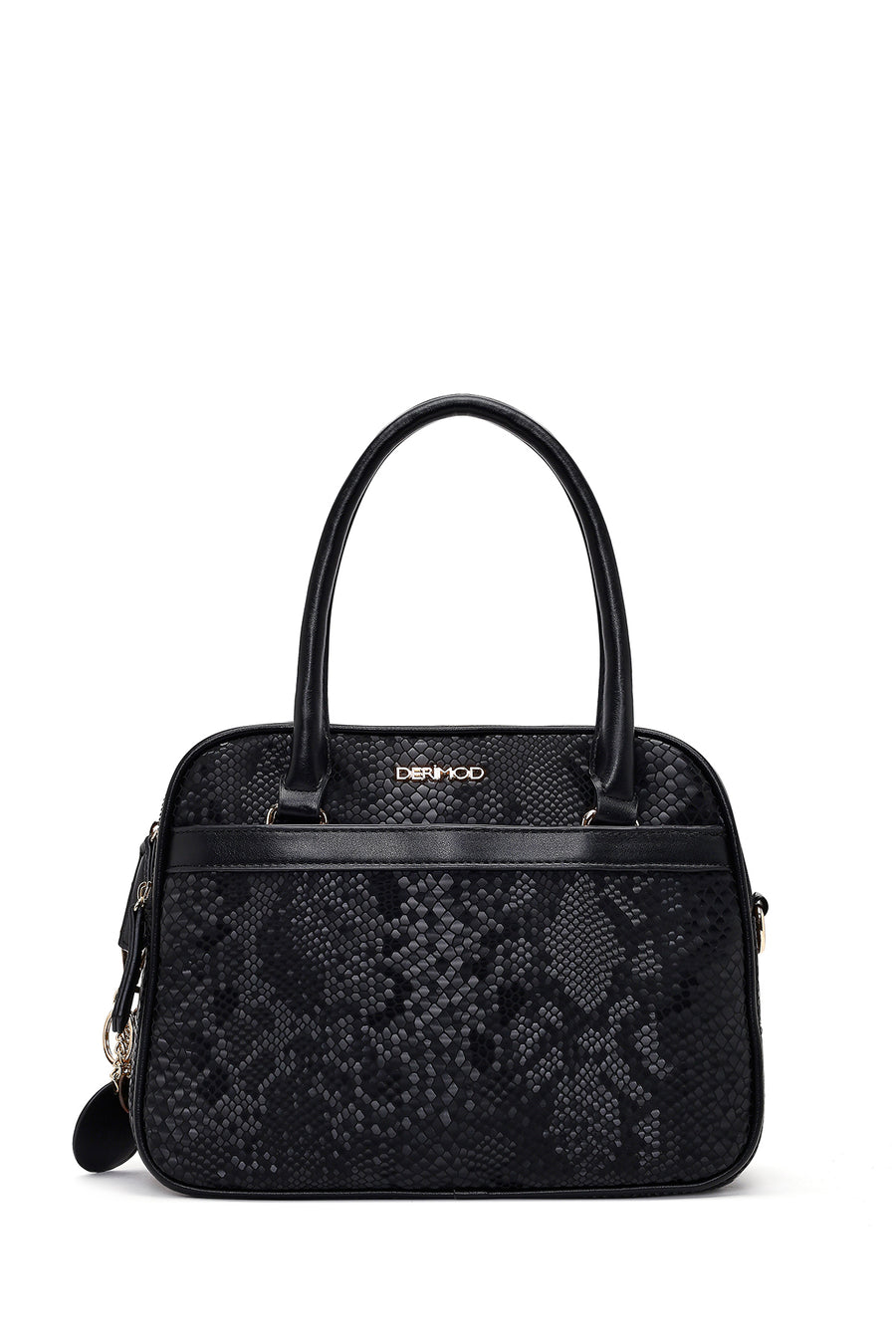 Women's Black Long Strap Printed Shoulder Bag