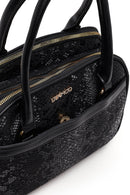 Women's Black Long Strap Printed Shoulder Bag | Derimod