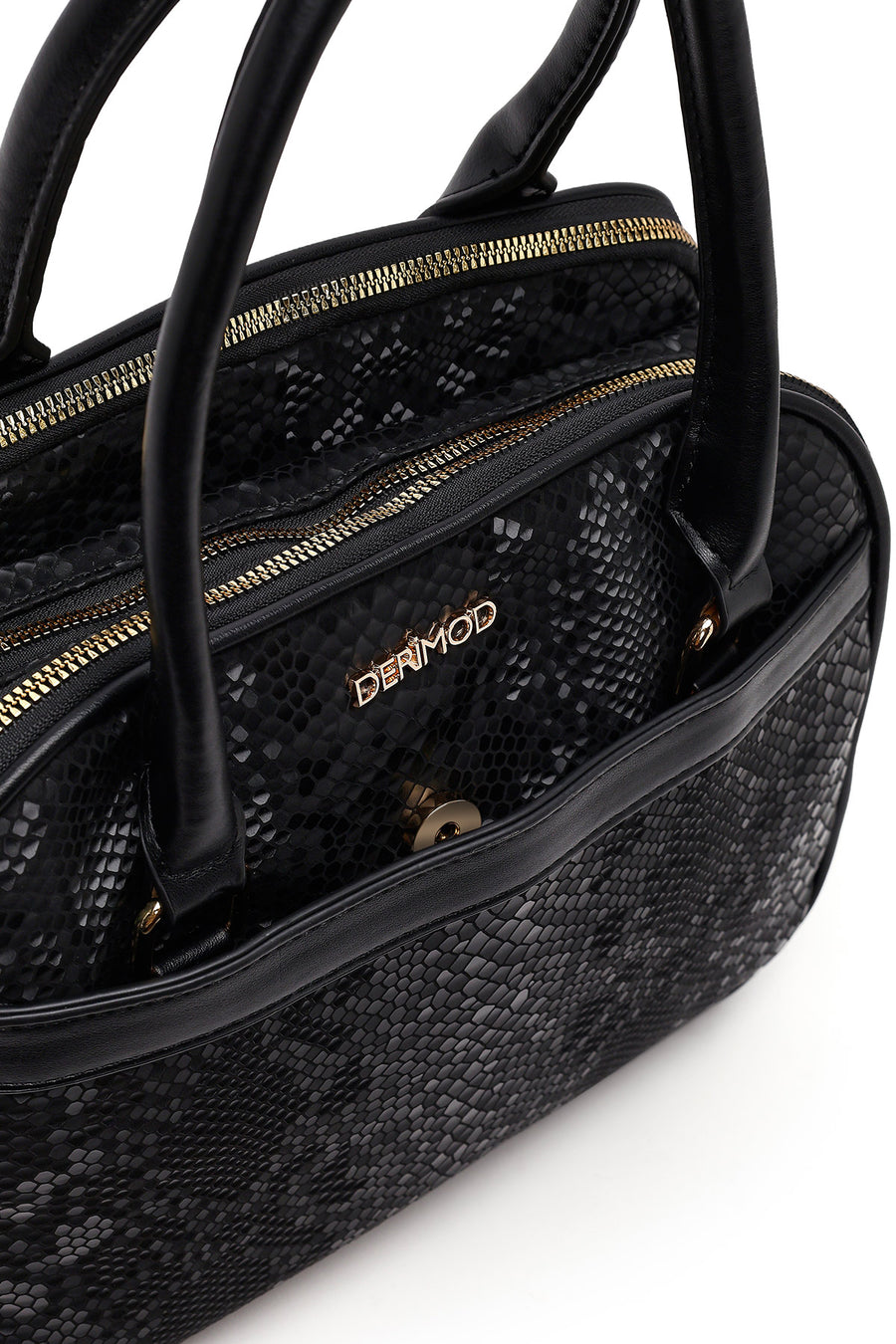 Women's Black Long Strap Printed Shoulder Bag