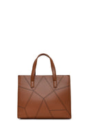 Women's Tan Long Strap Printed Classic Shoulder Bag | Derimod