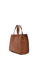 Women's Tan Long Strap Printed Classic Shoulder Bag | Derimod