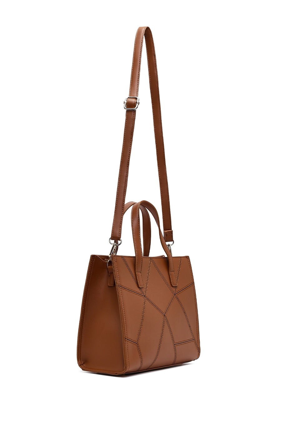 Women's Tan Long Strap Printed Classic Shoulder Bag