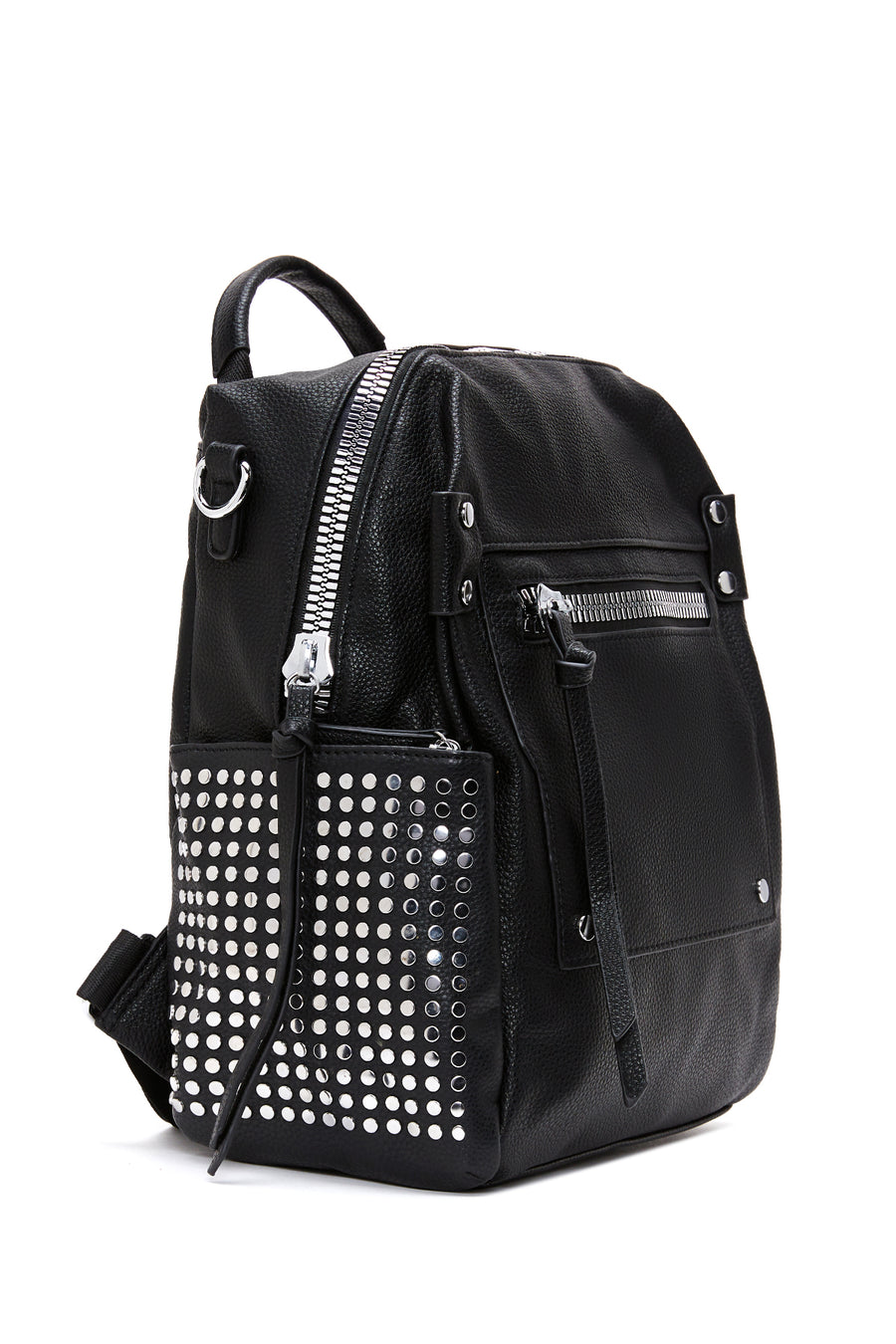 Women's Black Long Strap Backpack