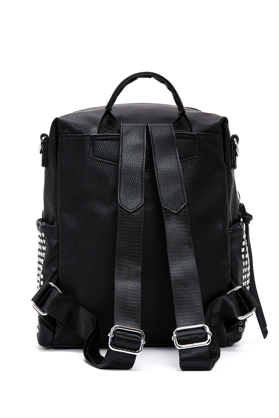 Women's Black Long Strap Backpack