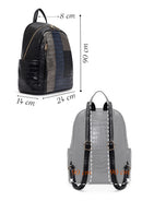 Women's Black Patterned Backpack | Derimod