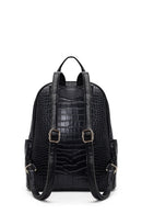 Women's Black Patterned Backpack | Derimod