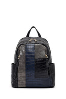 Women's Black Patterned Backpack | Derimod