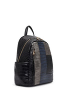 Women's Black Patterned Backpack | Derimod