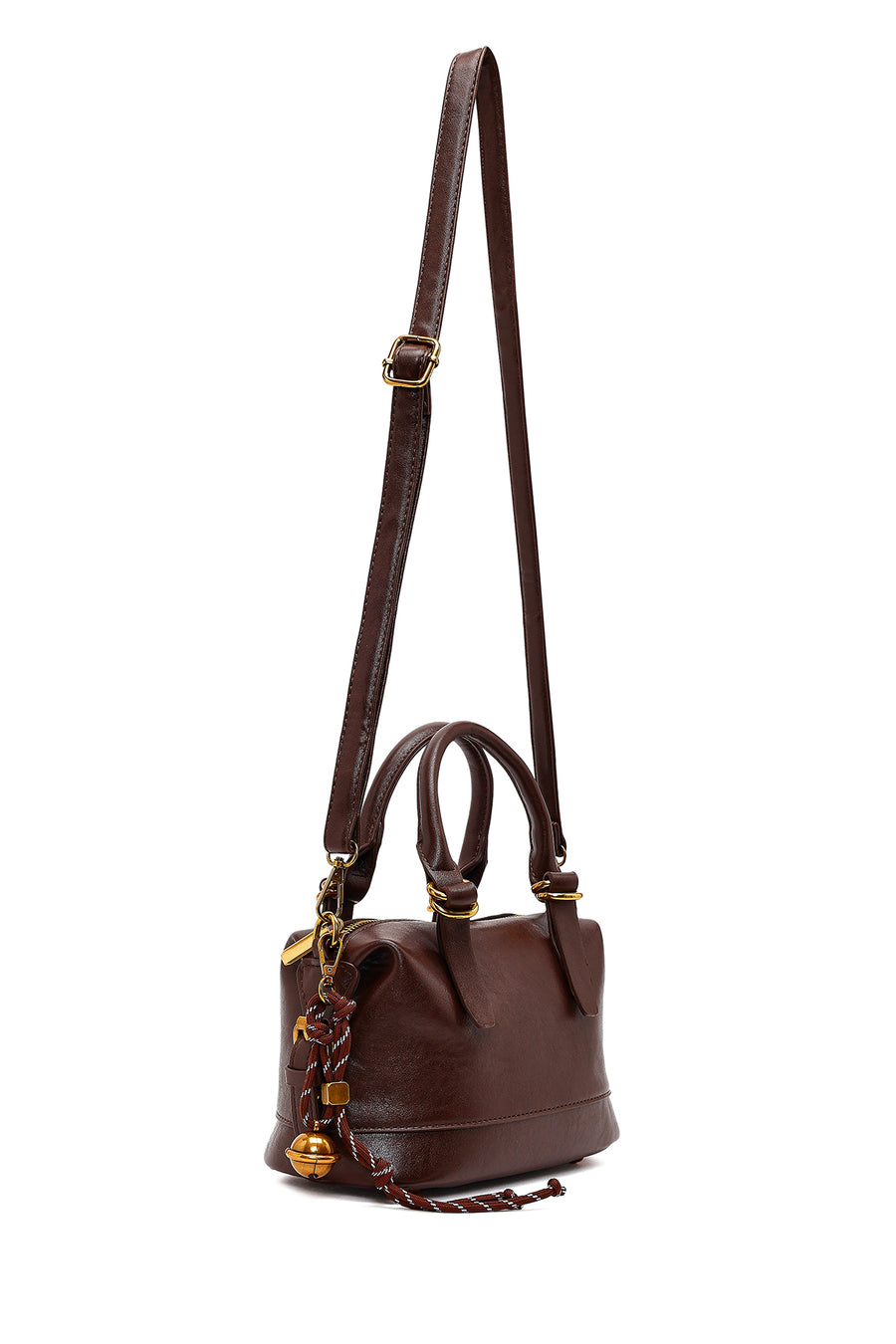 Women's Brown Long Strap Mini Shoulder Bag
