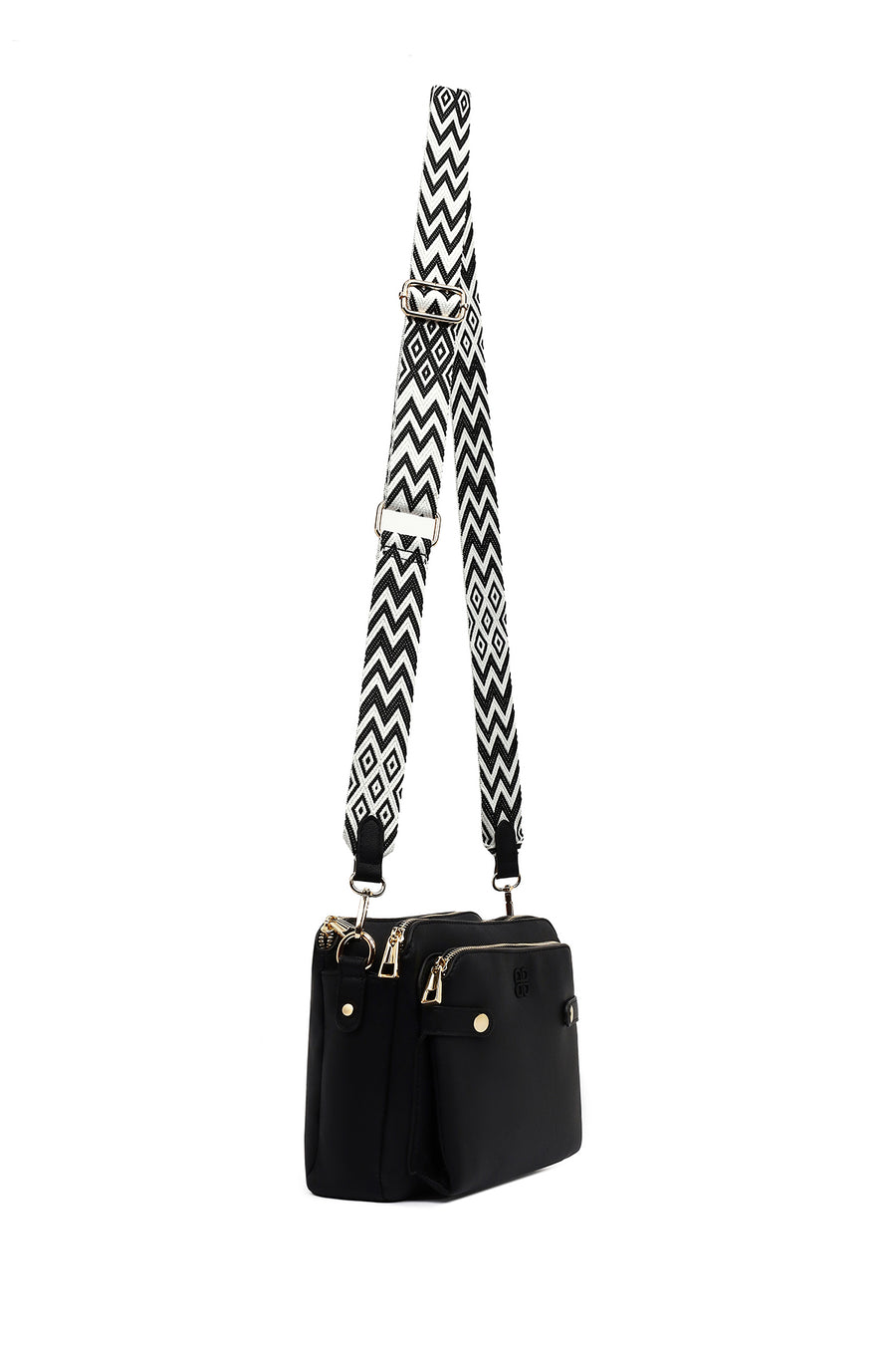 Women's Black Long Strap Crossbody Bag