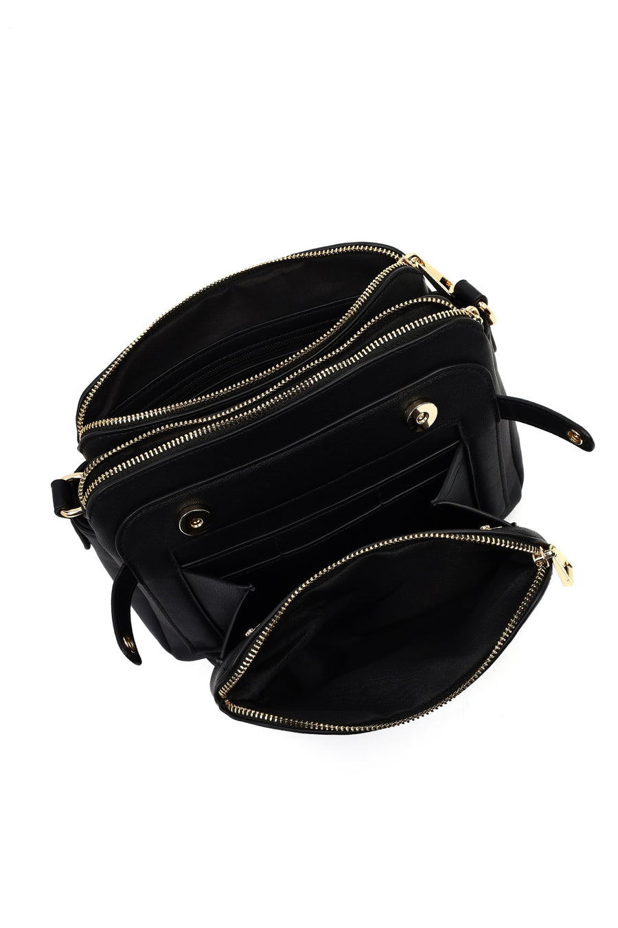 Women's Black Long Strap Crossbody Bag
