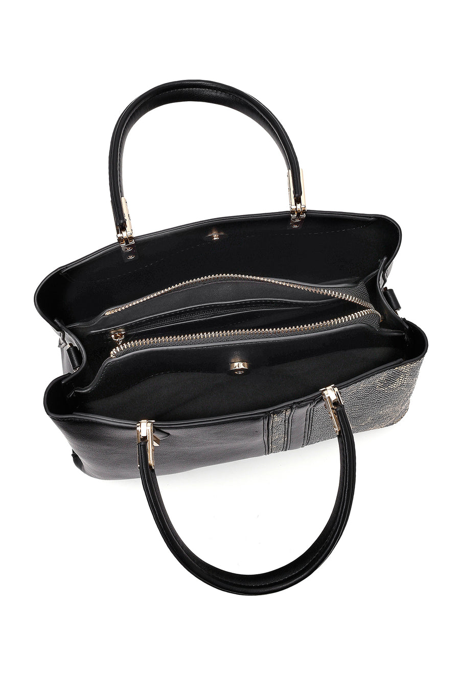 Women's Black Printed Long Strap Shoulder Bag
