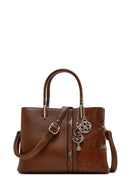 Women's Brown Printed Long Strap Shoulder Bag | Derimod