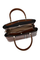 Women's Brown Printed Long Strap Shoulder Bag | Derimod