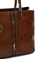 Women's Brown Printed Long Strap Shoulder Bag | Derimod