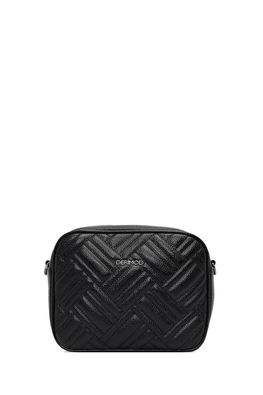 Women's Black Long Strapped Quilted Crossbody Bag