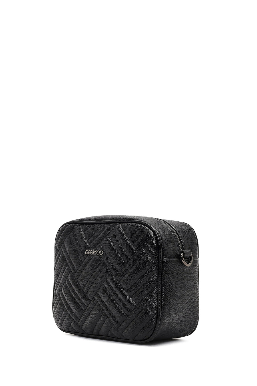 Women's Black Long Strapped Quilted Crossbody Bag