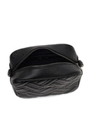 Women's Black Long Strapped Quilted Crossbody Bag | Derimod