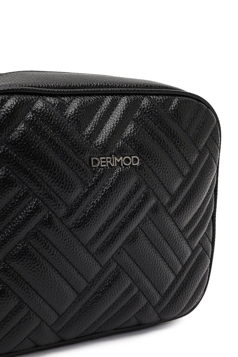 Women's Black Long Strapped Quilted Crossbody Bag
