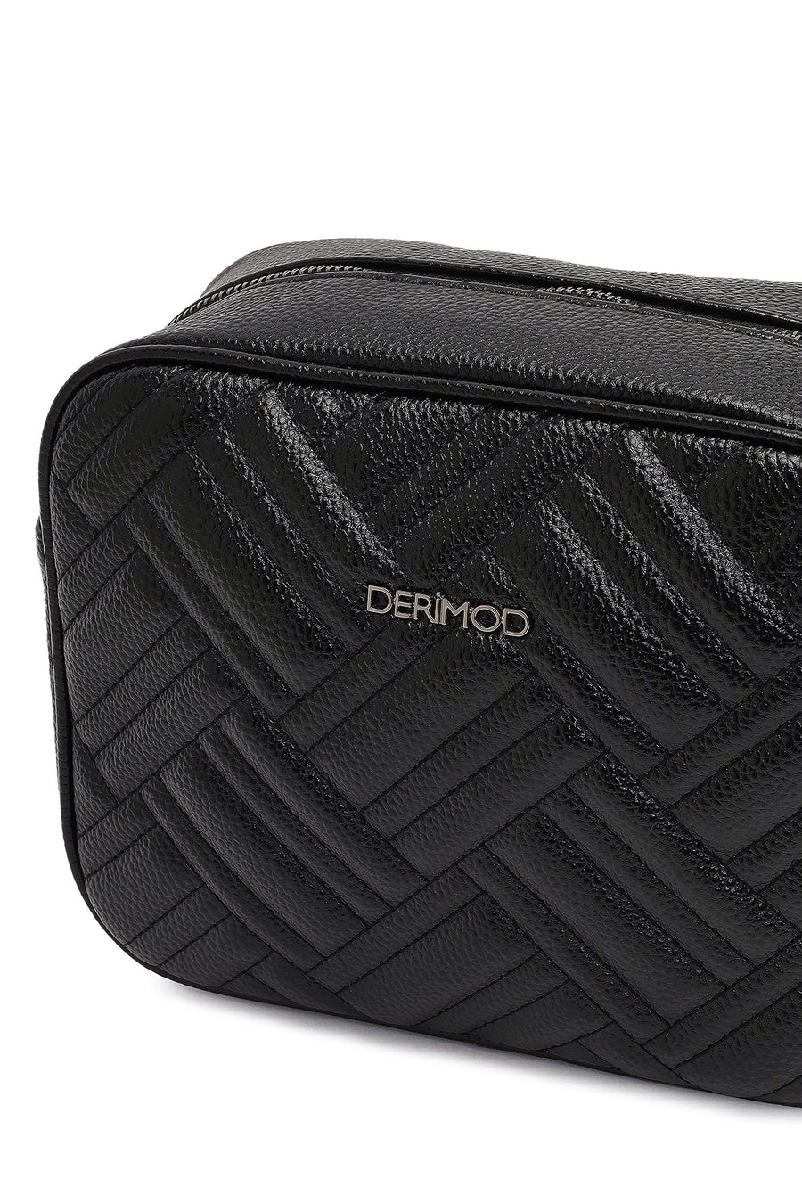 Women's Black Long Strapped Quilted Crossbody Bag