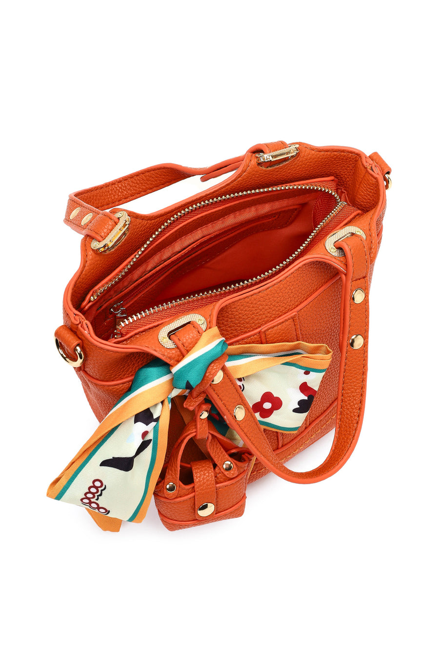 Women's Orange Long Strap Mini Shoulder Bag