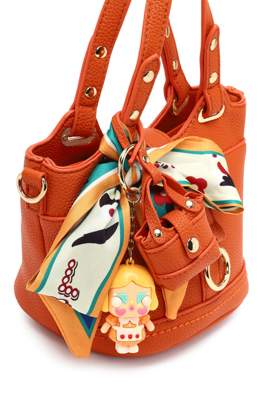 Women's Orange Long Strap Mini Shoulder Bag