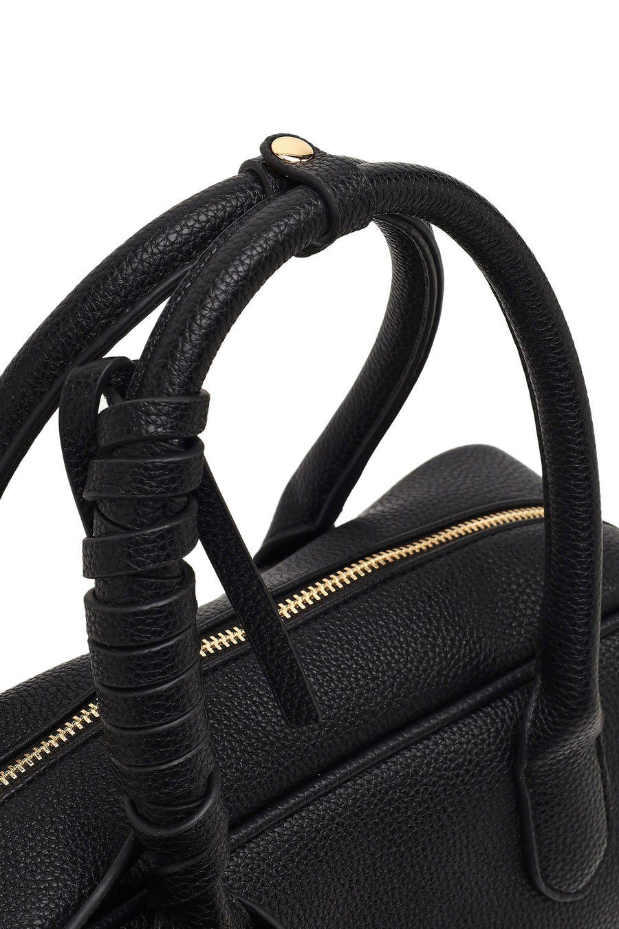 Women's Black Long Strap Charm Handbag