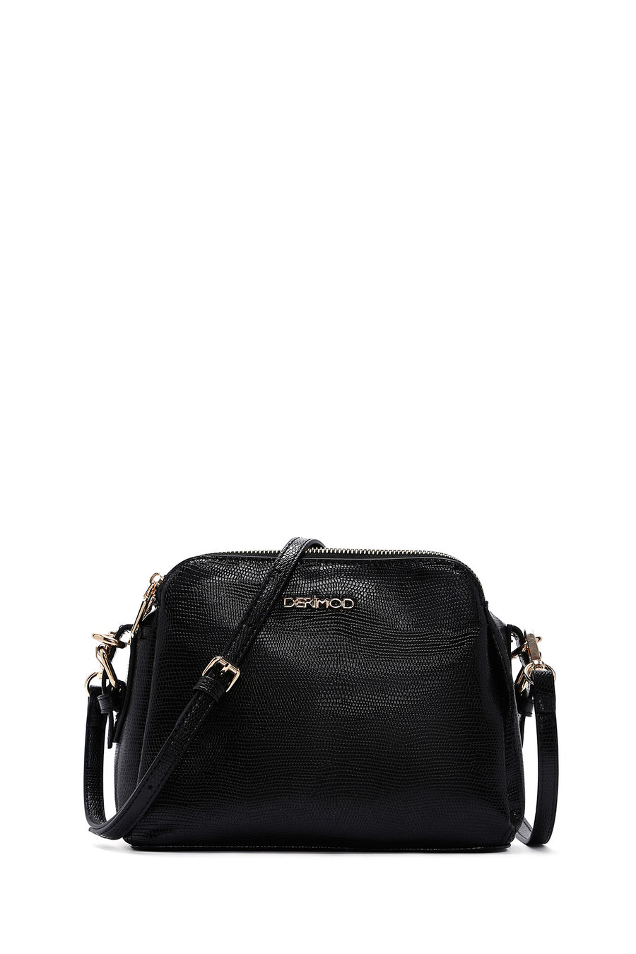 Women's Black Long Strapped Printed Crossbody Bag 25WBD2820KR | Derimod