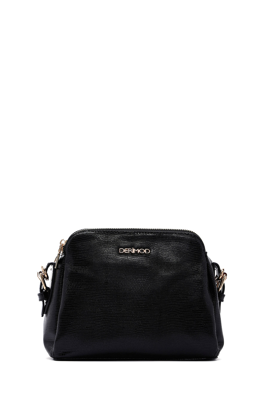 Women's Black Long Strapped Printed Crossbody Bag