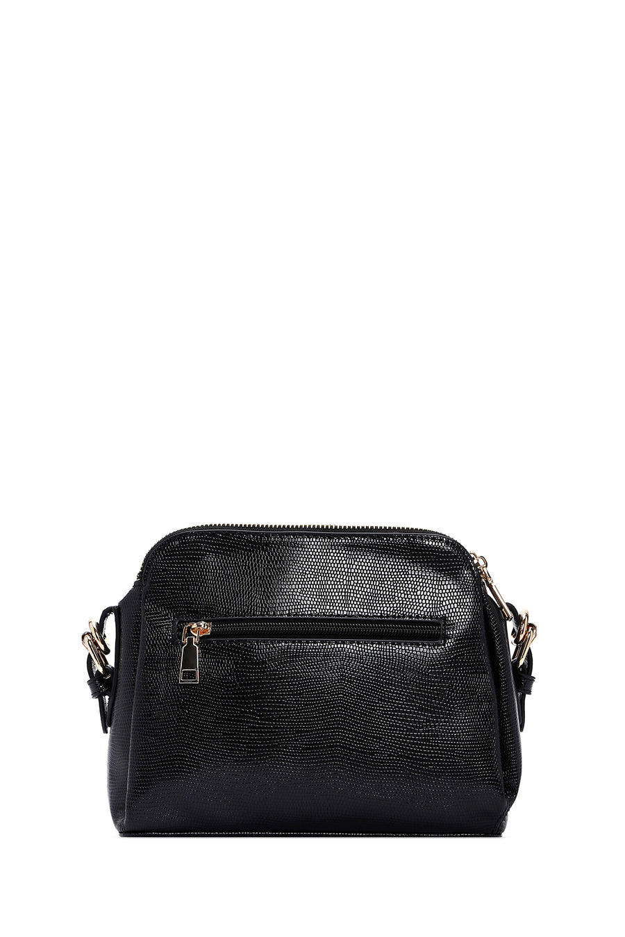 Women's Black Long Strapped Printed Crossbody Bag