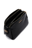 Women's Black Long Strapped Printed Crossbody Bag | Derimod