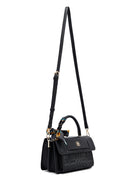 Woman Black Long Strap Printed Crossbody Bag | Derimod