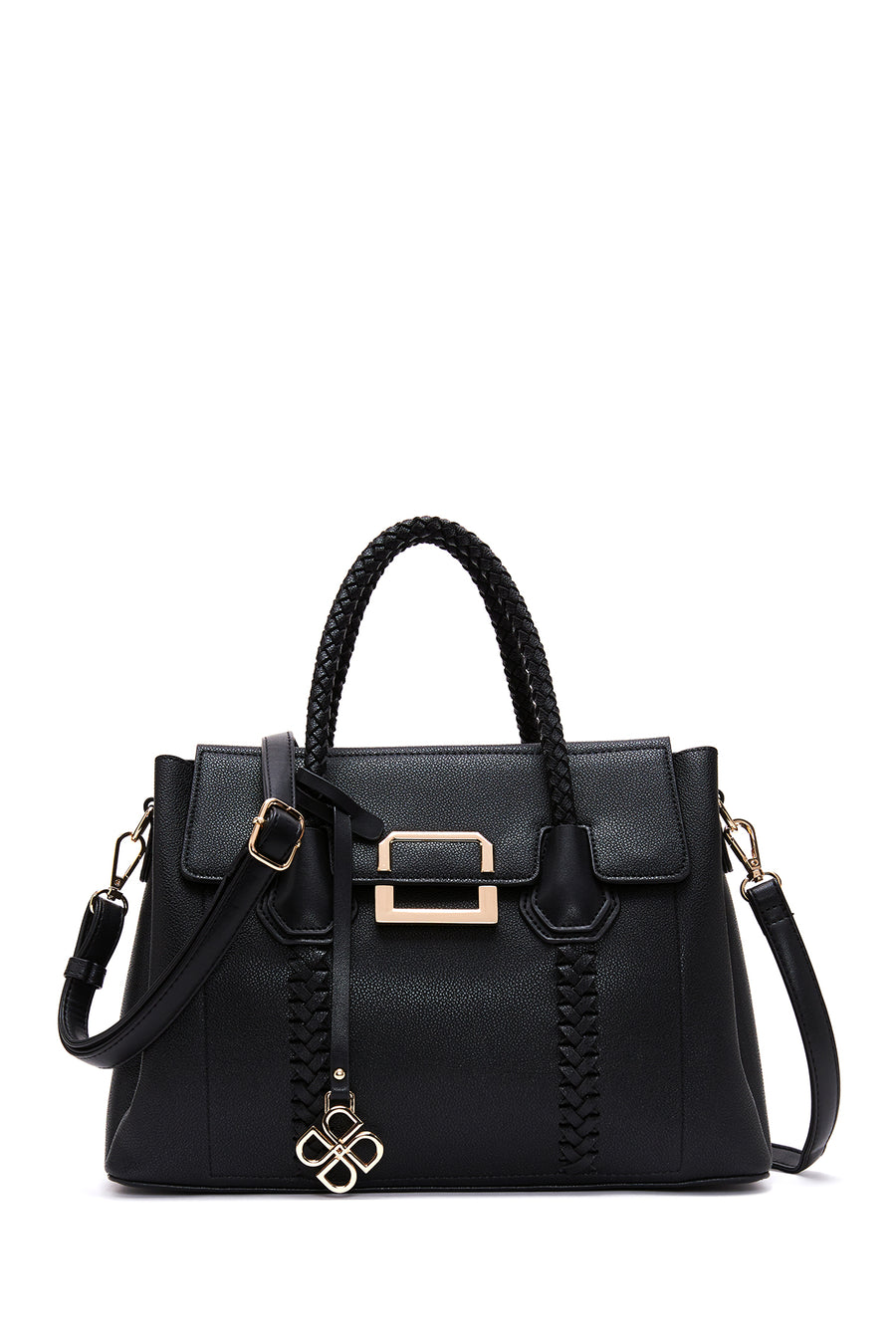 Women's Black Long Strap Woven Detailed Shoulder Bag 25WBD2832FT | Derimod