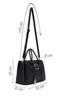 Women's Black Long Strap Woven Detailed Shoulder Bag | Derimod